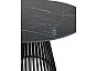 Стол TERNI 120 MATT BLACK MARBLE SOLID CERAMIC Черный мрамор матовый, керамика /Черн.каркас, ®DISAUR