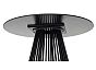 Стол TERNI 120 MATT BLACK MARBLE SOLID CERAMIC Черный мрамор матовый, керамика /Черн.каркас, ®DISAUR