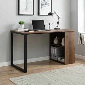 Письменный стол Битти Лофт 116х60х75 дуб делано темный / черный матовый