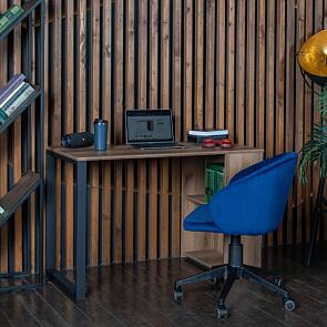 Письменный стол Битти Лофт 116х60х75 дуб делано темный / черный матовый