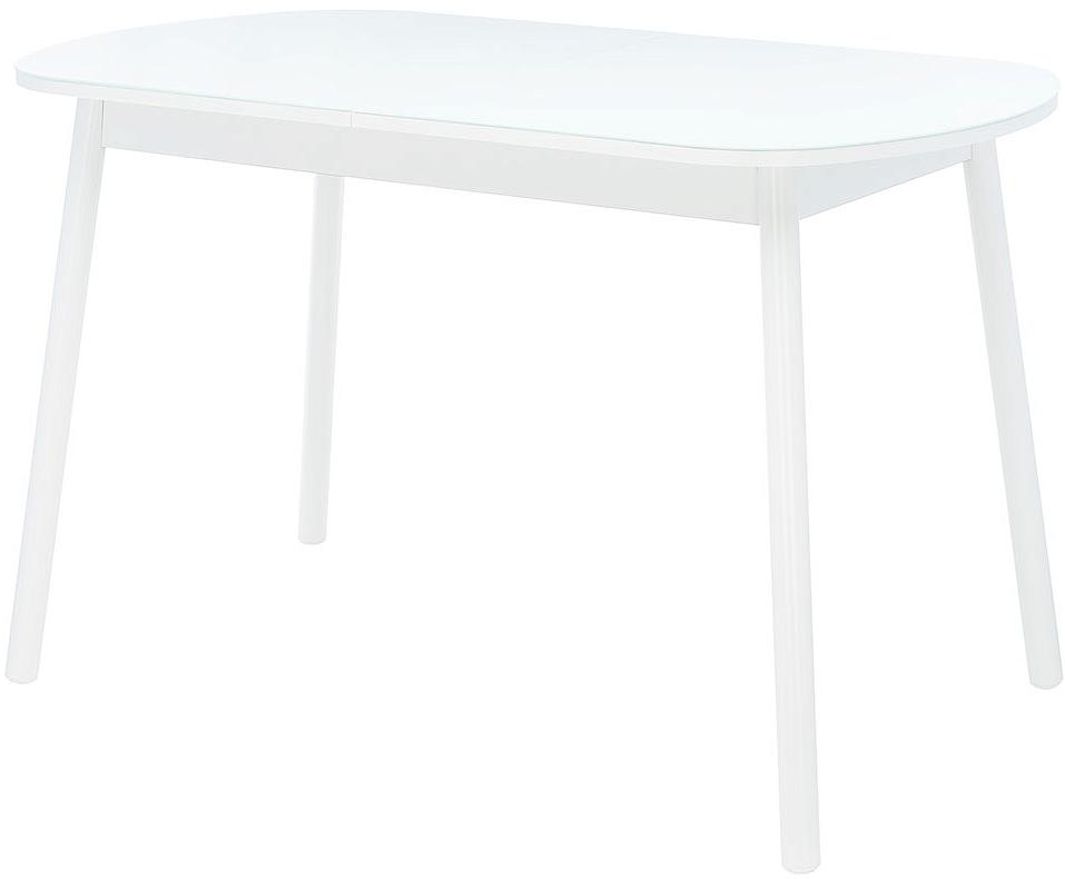 Стол раздвижной Leset Мидел 1200(1520)*700*740 Металл Белый/стекло Белое стол раздвижной leset каби металл белый стекло белое