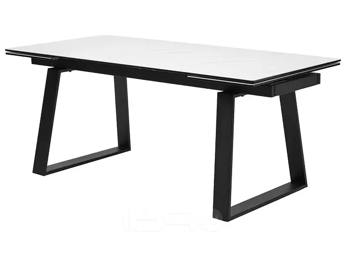 Стол VASTO 180 MARBLES KL-99 Белый мрамор матовый, итальянская керамика/ черный каркас, ®DISAUR