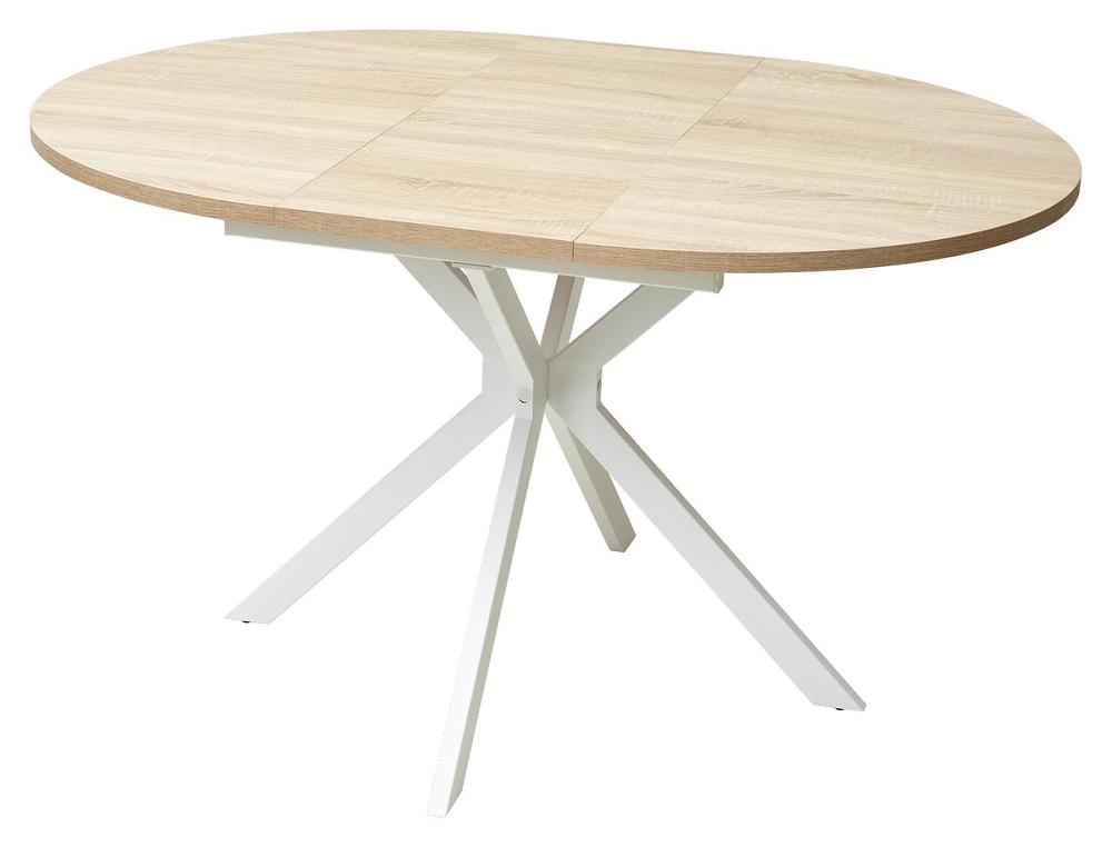 Стол ВЕГА D110 раскладной Дуб Бардолино/ белый каркас стол раскладной tc 140 180 х80х76 см