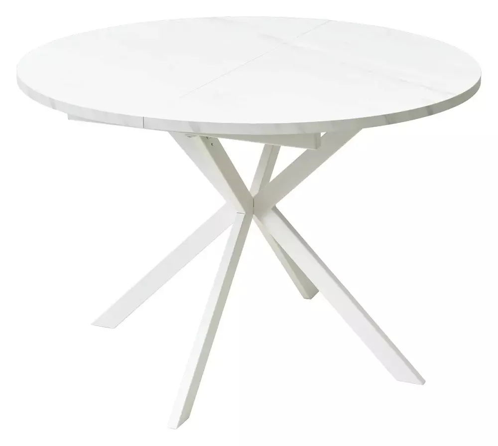Стол ВЕГА D110 раскладной Мрамор Леванто/белый каркас стол раскладной tc 140 180 х80х76 см