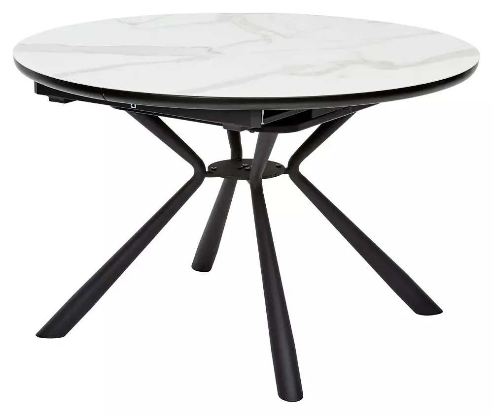 Стол VOLAND BIANCO TL-45 испанская керамика/ BLACK белый мрамор стол ivar 180 marbles kl 188 контрастный мрамор итальянская керамика