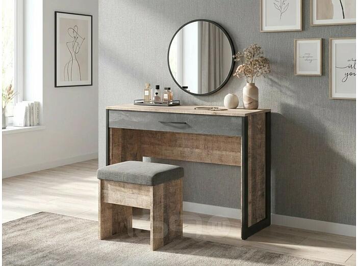 Стол туалетный HUGO Дуб Гранж/Железный камень