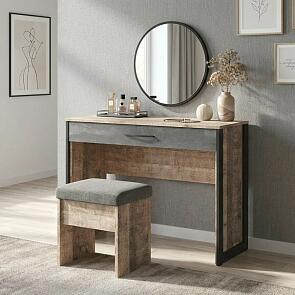 Стол туалетный HUGO Дуб Гранж/Железный камень
