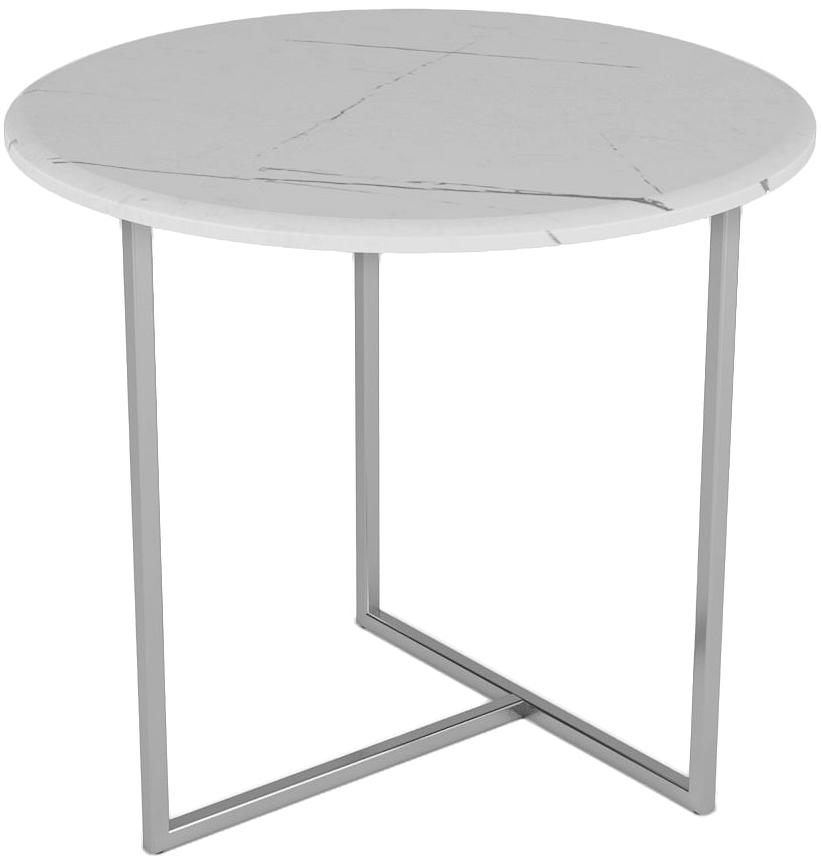 Стол журнальный Альбано (белый мрамор) стол ivar 180 marbles kl 188 контрастный мрамор итальянская керамика