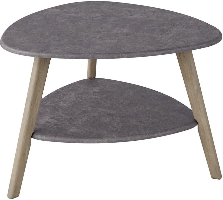 стол журнальный мебелик бруклин серый бетон Стол журнальный Бруклин (серый бетон)