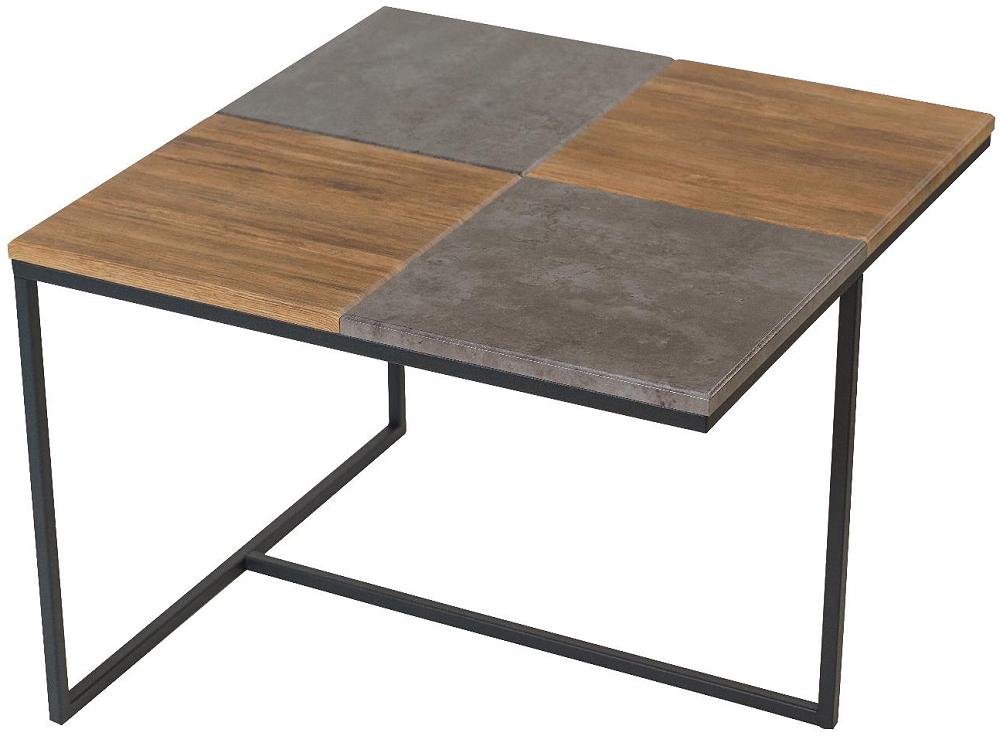 Стол журнальный Фьюжн квадро (дуб американский/серый бетон) стол журнальный фьюжн квадро дуб американский серый бетон