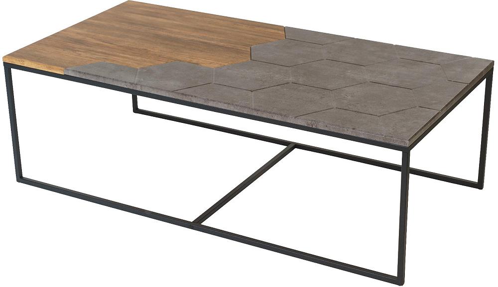 стол журнальный стэм серый бетон Стол журнальный Китч (дуб американский/серый бетон)