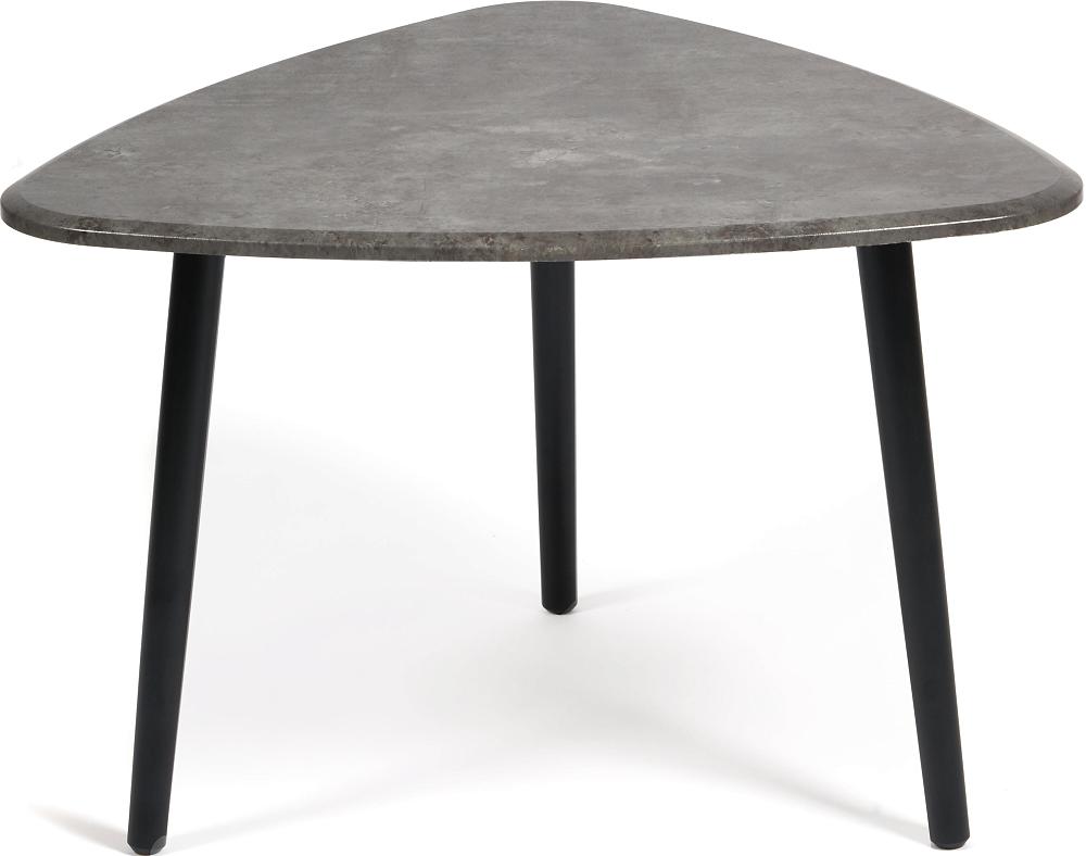 Стол журнальный Квинс (серый бетон) журнальный столик из hpl канны дуб серый графит
