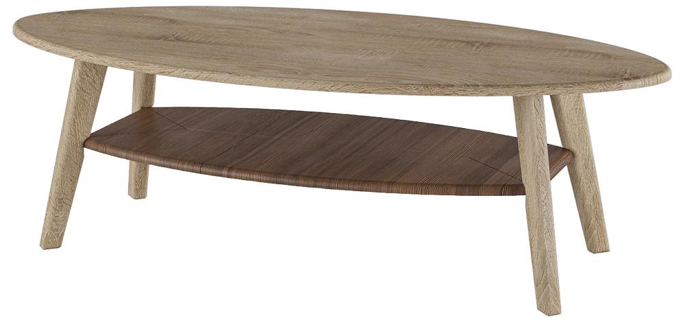 стол журнальный мебелик серфинг дуб сонома акация Стол журнальный Серфинг (дуб сонома/акация)
