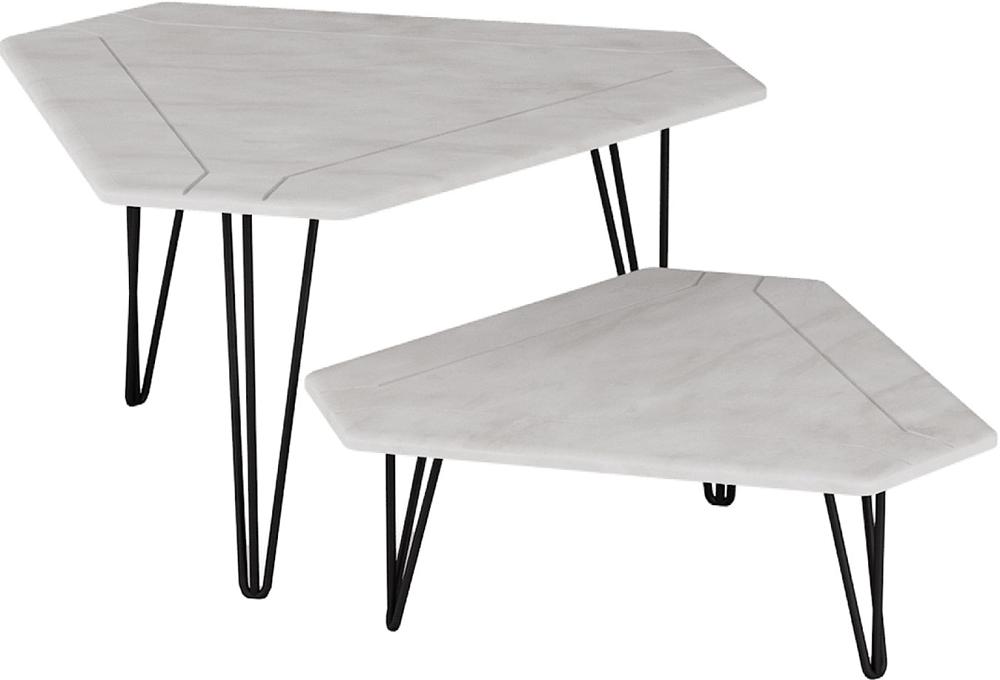 Стол журнальный ТЕТ-А-ТЕТ (белый бетон) стол журнальный фьюжн квадро дуб американский серый бетон