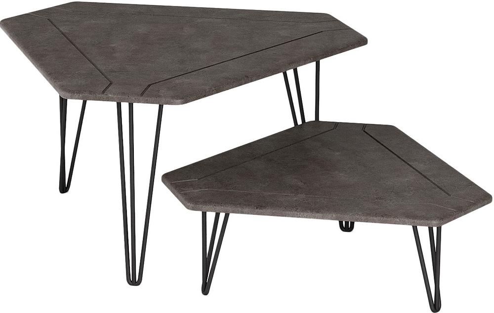 Стол журнальный ТЕТ-А-ТЕТ (серый бетон) стол журнальный фьюжн квадро дуб американский серый бетон