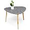 Стол журнальный "Трио" Мрамор серый