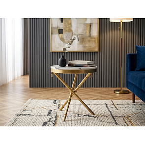 Журнальный стол Monika 50х55 marble / gold