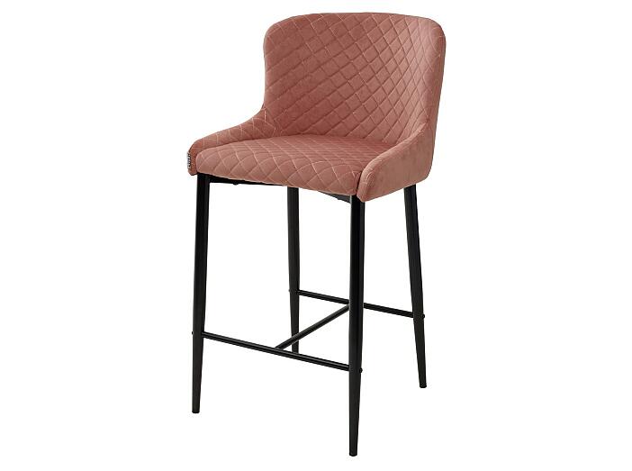 Полубарный стул ARTEMIS BLUVEL-52 PINK (H=65cm), велюр  