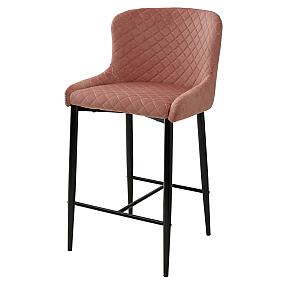 Полубарный стул ARTEMIS BLUVEL-52 PINK (H=65cm), велюр  