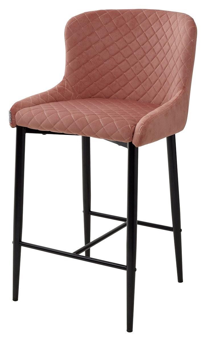 Полубарный стул ARTEMIS BLUVEL-52 PINK (H=65cm), велюр стул chilli bluvel 52 pink велюр