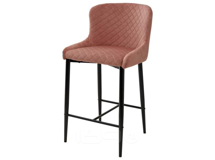 Полубарный стул ARTEMIS BLUVEL-52 PINK (H=65cm), велюр  