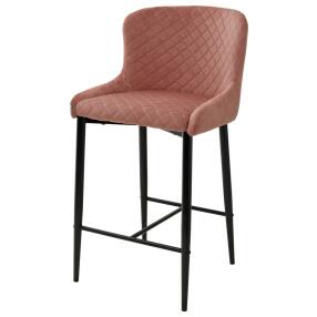 Полубарный стул ARTEMIS BLUVEL-52 PINK (H=65cm), велюр  