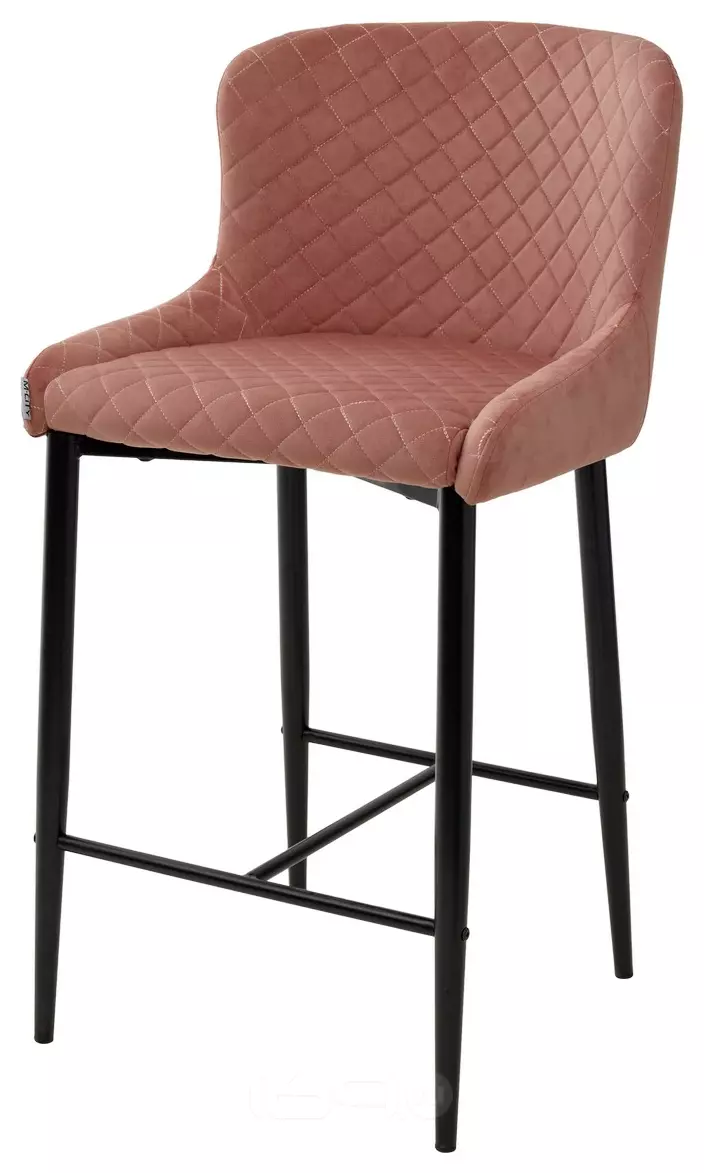 Полубарный стул ARTEMIS BLUVEL-52 PINK (H=65cm), велюр