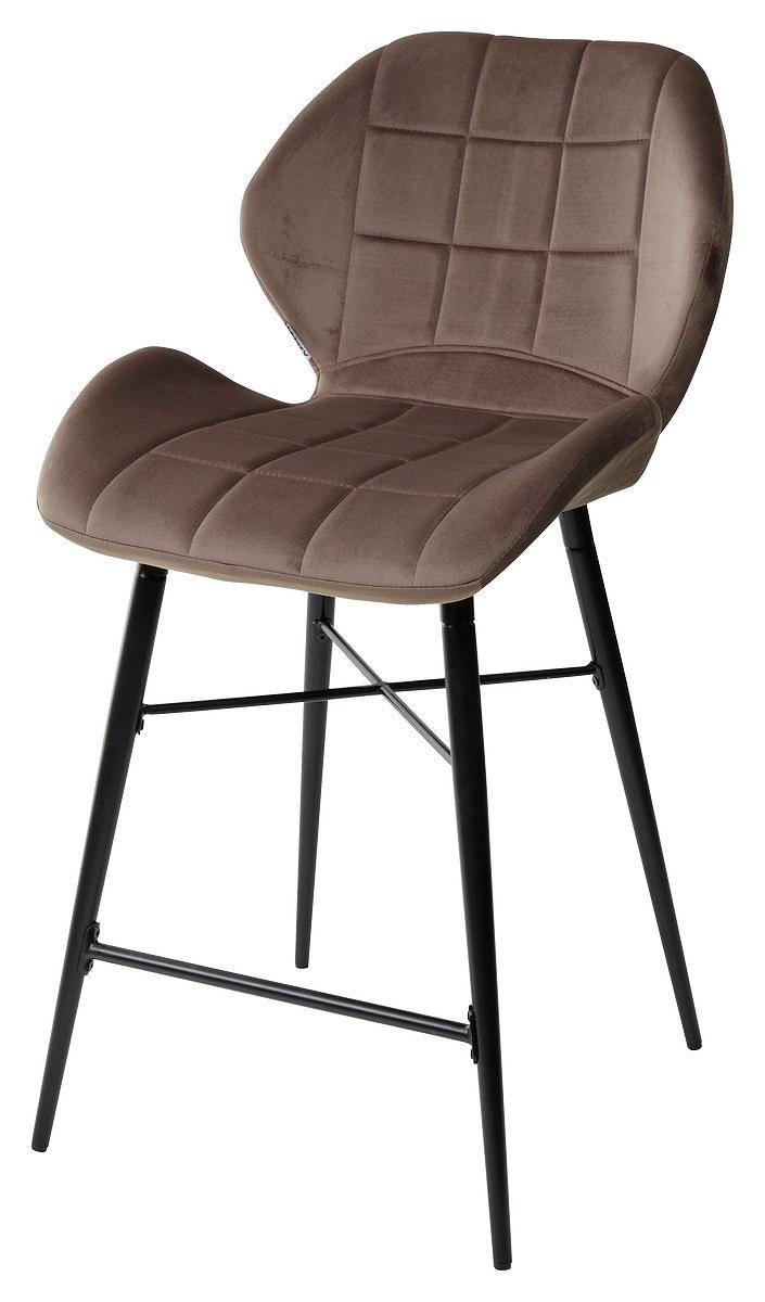 Полубарный стул MARCEL BLUVEL-38 LATTE (H=65cm), велюр полубарный стул marcel cowboy 800 темно коричневый h 65cm ткань микрофибра