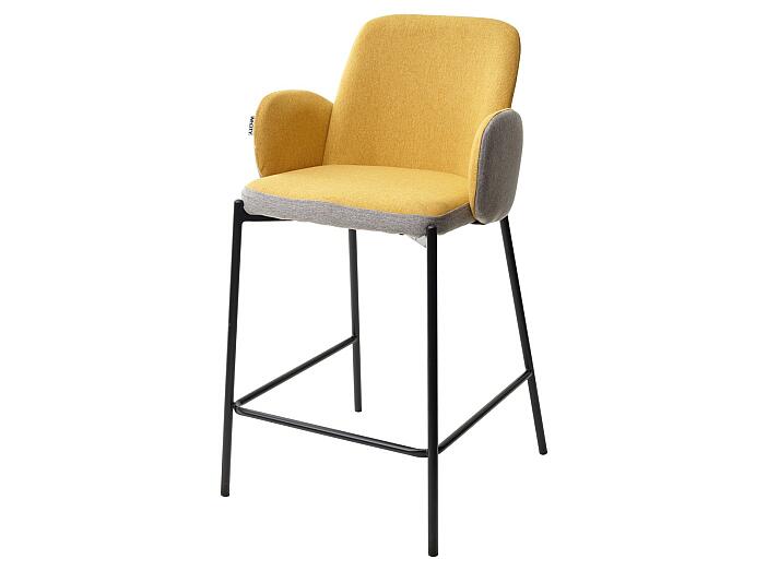 Полубарный стул NYX (H=65cm) VF106 желтый / VF120 серый  
