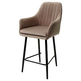 Полубарный стул Роден Premier 09 Серо-коричневый, велюр (H=65cm), M-City