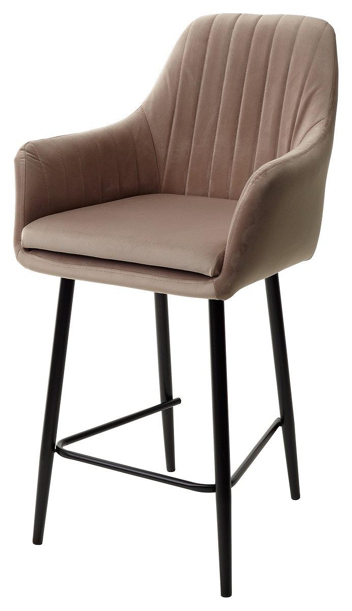 Полубарный стул Роден Premier 09 Серо-коричневый, велюр (H=65cm), M-City полубарный стул yam g062 03 светлый беж велюр h 65cm