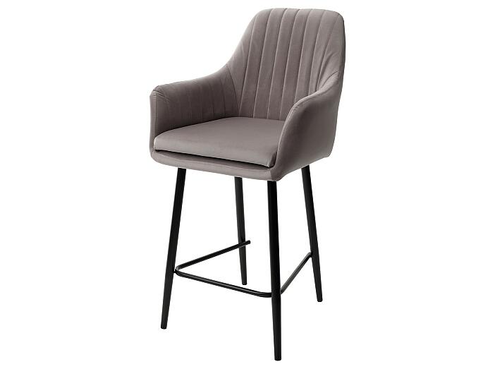 Полубарный стул Роден Premier 25 Серый, велюр (H=65cm), M-City