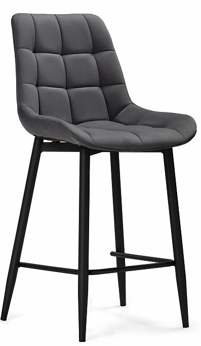Барный стул Алст темно-серый/чёрный плетеный стул из роупа милан темно серый