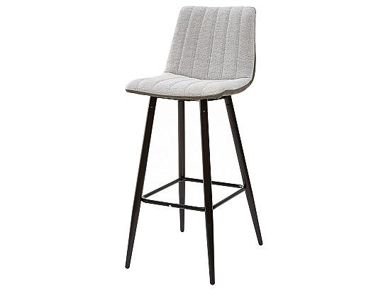 Барный стул DERRY светло-серый меланж FC-01/ экокожа хаки