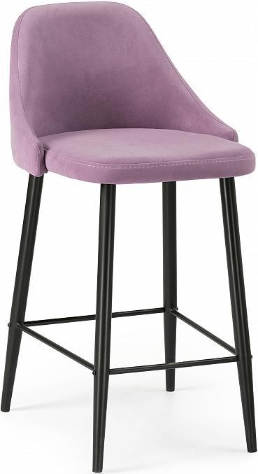 Барный стул  Джама лавандовый / черный матовый косметичка на молнии матовый розовый