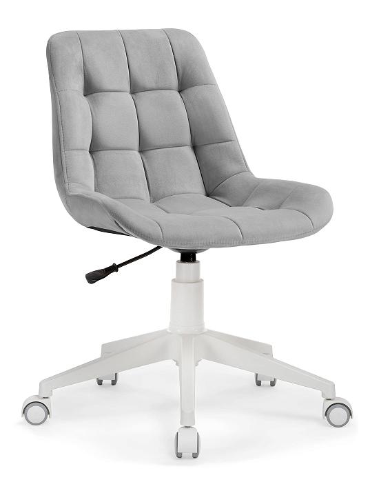 Компьютерное кресло  Келми 1 светло-серый / белый барный стул седа велюр светло серый