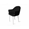 Кресло София НЬЮ белое матовое (Velutto 34 черный)