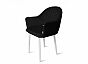 Кресло София НЬЮ белое матовое (Velutto 34 черный)