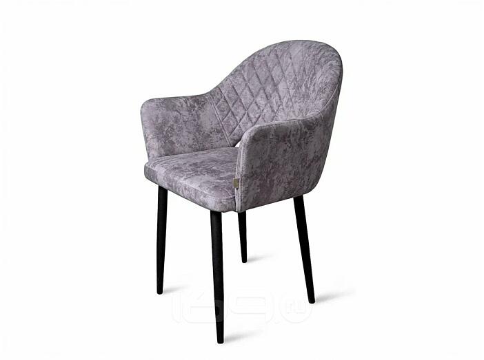 Кресло София НЬЮ черное матовое (Краш 12 тауп)