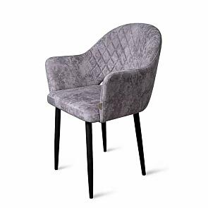 Кресло София НЬЮ черное матовое (Краш 12 тауп)