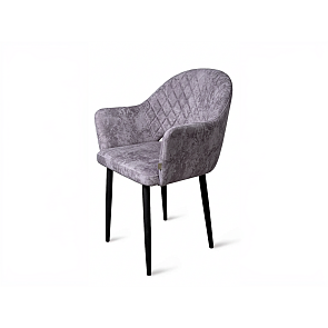 Кресло София НЬЮ черное матовое (Краш 12 тауп)
