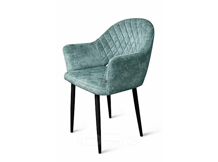 Кресло София НЬЮ черное матовое (Краш 22 виридиан)