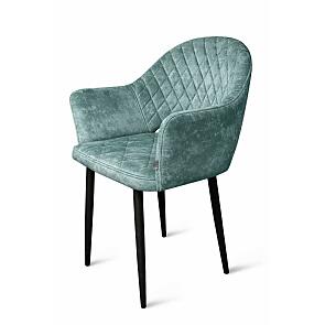 Кресло София НЬЮ черное матовое (Краш 22 виридиан)