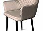 Кресло София НЬЮ черное матовое (Velutto 07 бежевый)