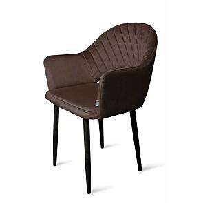 Кресло София НЬЮ черное матовое (Velutto 24 шоколад)