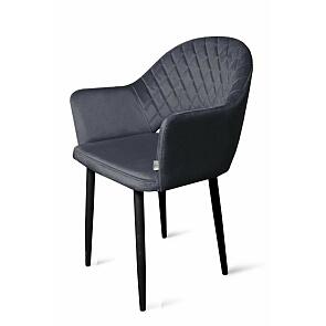 Кресло София НЬЮ черное матовое (Velutto 32 графит)