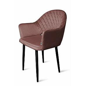 Кресло София НЬЮ черное матовое (Velutto 36 какао)