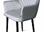 Кресло София НЬЮ черное матовое (Velutto 52 серый)
