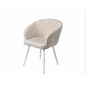 Кресло Верона белое матовое (Краш 01 шампань)