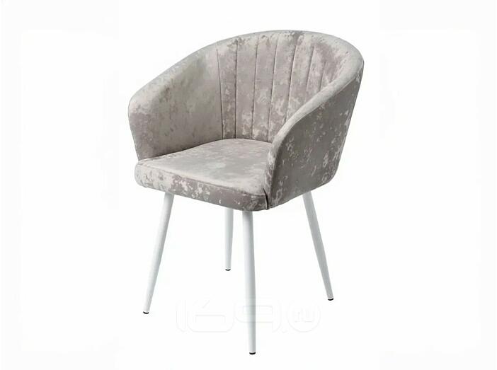 Кресло Верона белое матовое (Краш 05 кашемир)